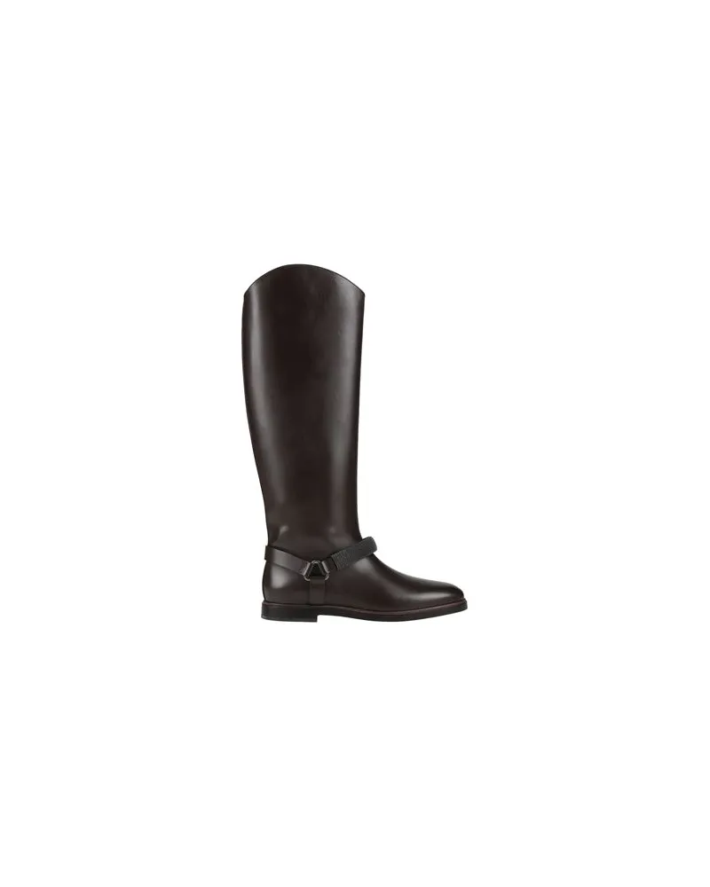 Brunello Cucinelli SCHUHE - Stiefelauf YOOX.COM Dunkelbraun