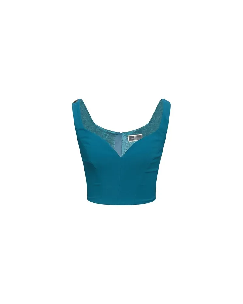 Elisabetta Franchi TOPS - Topsauf YOOX.COM Smaragdgrün