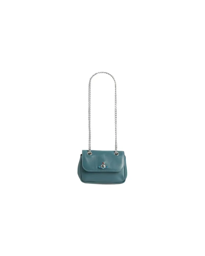 Vivienne Westwood EMMA SMALL PURSE WITH CHAIN  - TASCHEN - Schultertaschenauf YOOX.COM Aquamarin