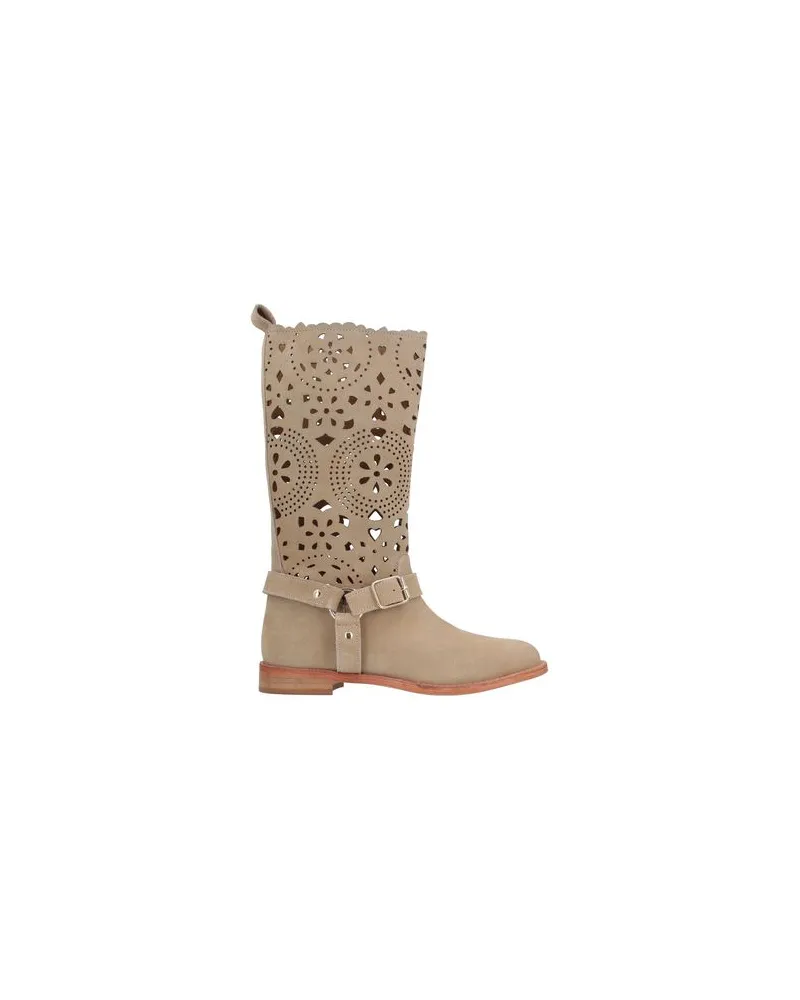 Twin-Set SCHUHE - Stiefelauf YOOX.COM Hellbraun