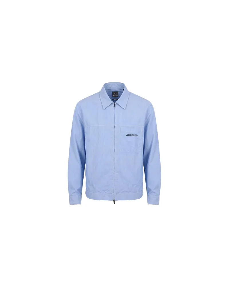Armani Exchange TOPS - Hemdenauf YOOX.COM Hellblau