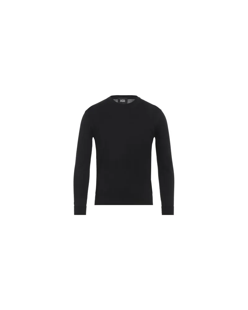 Alpha Studio STRICKWAREN - Pulloverauf YOOX.COM Schwarz