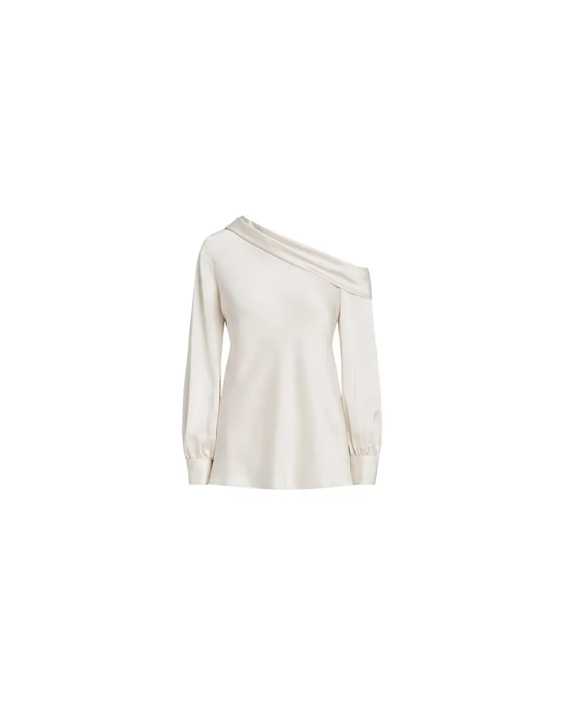 Ralph Lauren SATIN ONE-SHOULDER BLOUSE  - TOPS - Topsauf YOOX.COM Elfenbein
