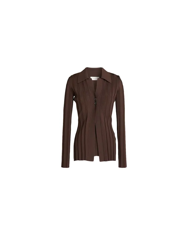 SPORTMAX STRICKWAREN - Strickjackenauf YOOX.COM Dunkelbraun