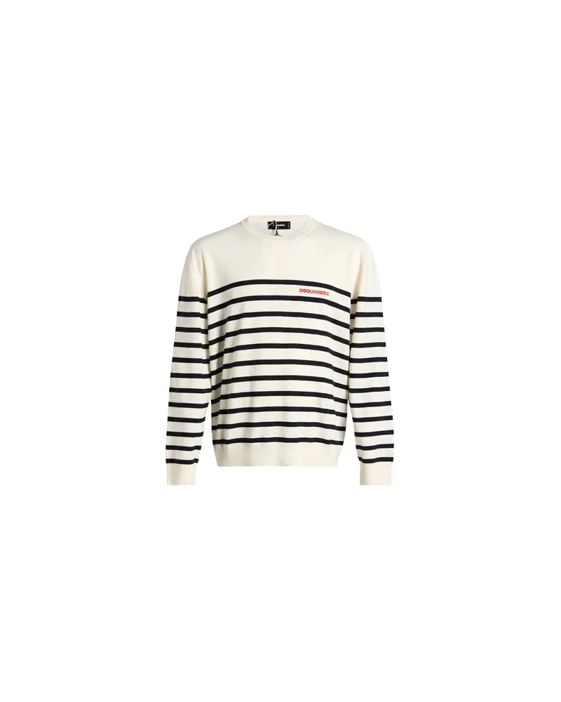 Dsquared2 STRICKWAREN - Pulloverauf YOOX.COM Cremeweiß