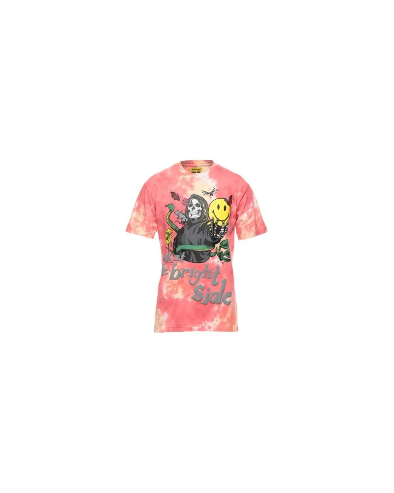 Market SMILEY LOOK AT THE BRIGHT SIDE PINK TIE-DYE T-SHIRT - TOPS - T-shirtsauf YOOX.COM Rosa