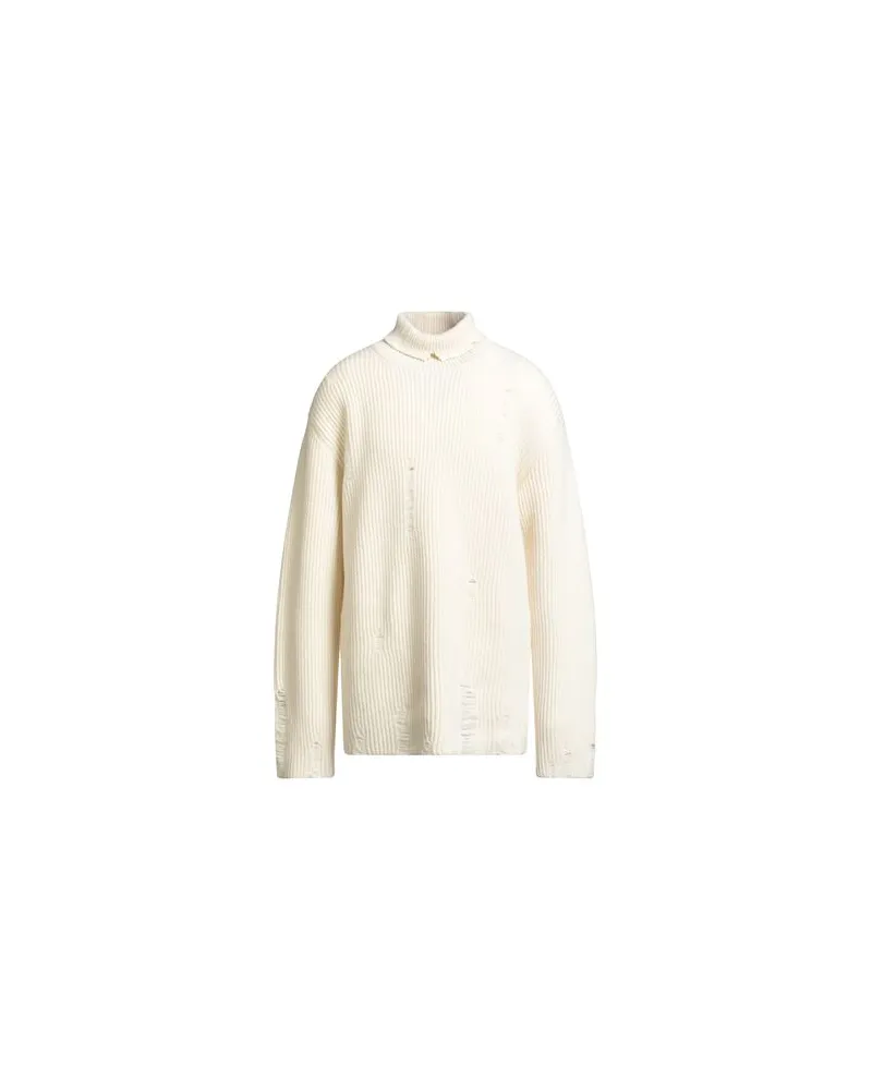 Ann Demeulemeester STRICKWAREN - Rollkragenpulloverauf YOOX.COM Elfenbein