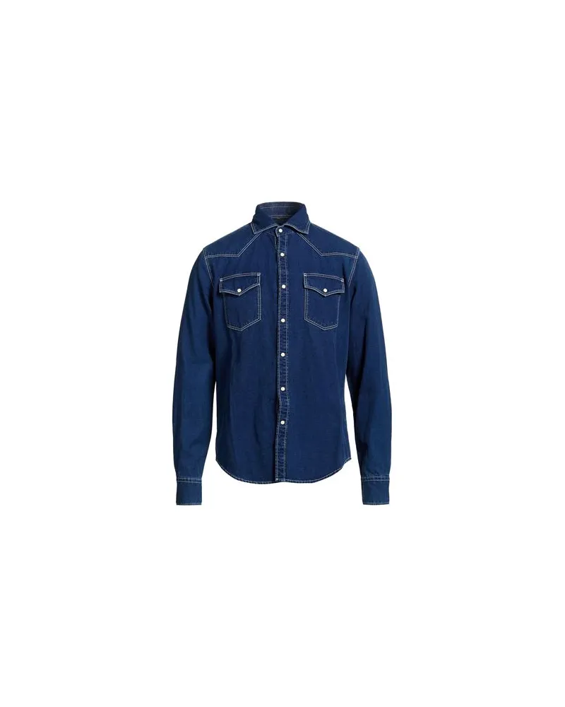 MOORER TOPS - Jeanshemdenauf YOOX.COM Blau