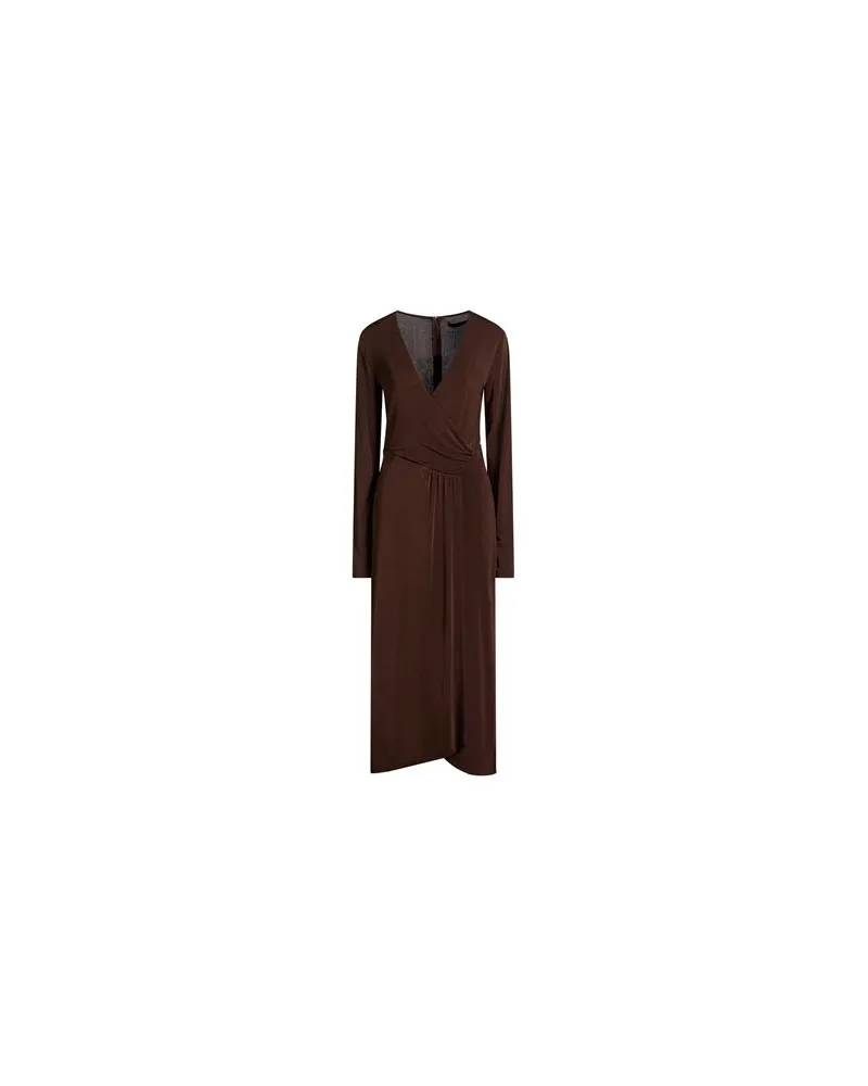 Actitude by Twinset KLEIDER - Midi-Kleiderauf YOOX.COM Dunkelbraun