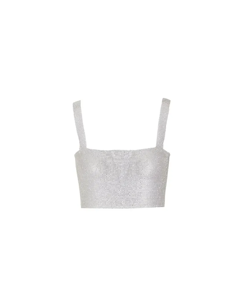 8 by Yoox METAL CROP TOP  - TOPS - Topsauf YOOX.COM Silber