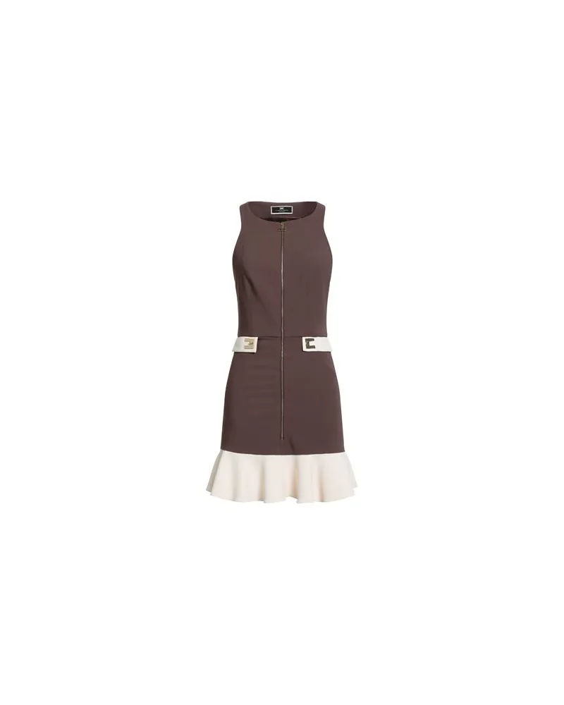 Elisabetta Franchi KLEIDER - Mini-Kleiderauf YOOX.COM Braun