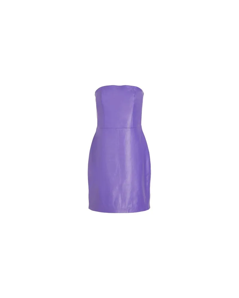 8 by Yoox LEATHER BANDEAU MINI DRESS  - KLEIDER - Mini-Kleiderauf YOOX.COM Violett