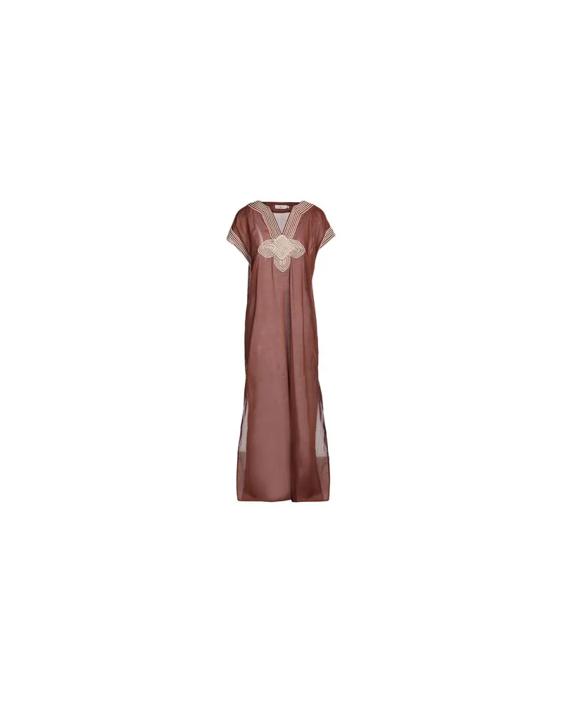 Tory Burch KLEIDER - Maxi-Kleiderauf YOOX.COM Braun