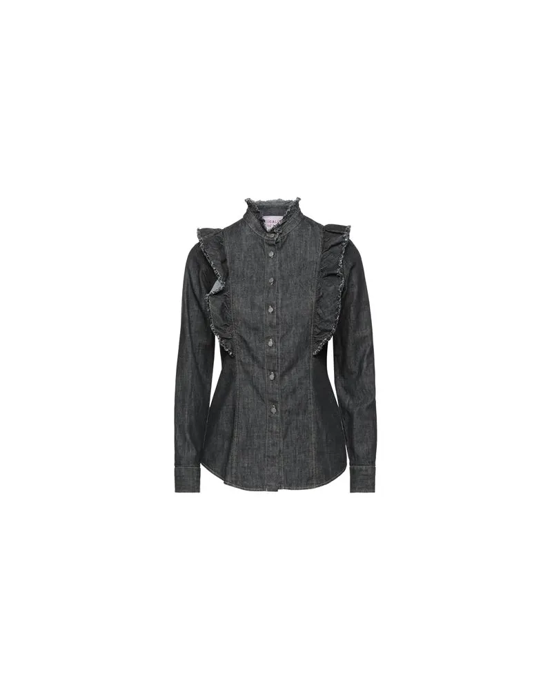 Caliban TOPS - Jeanshemdenauf YOOX.COM Schwarz