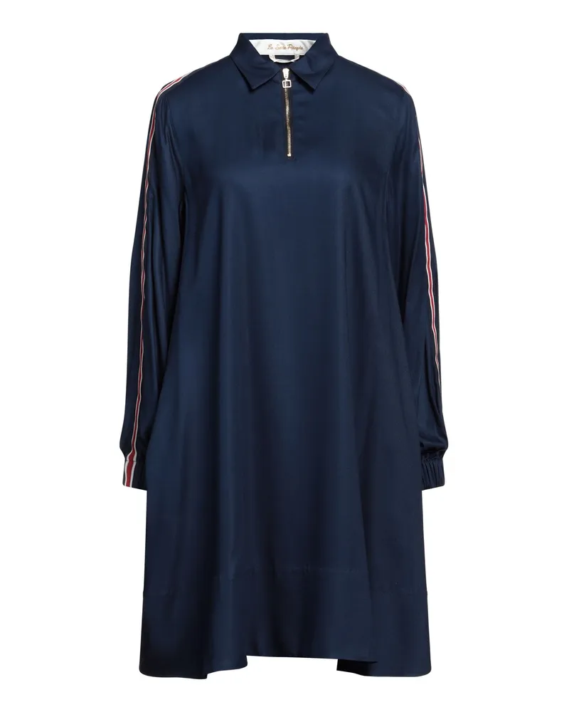 LE3 Sarte Pettegole Mini-Kleid Blau