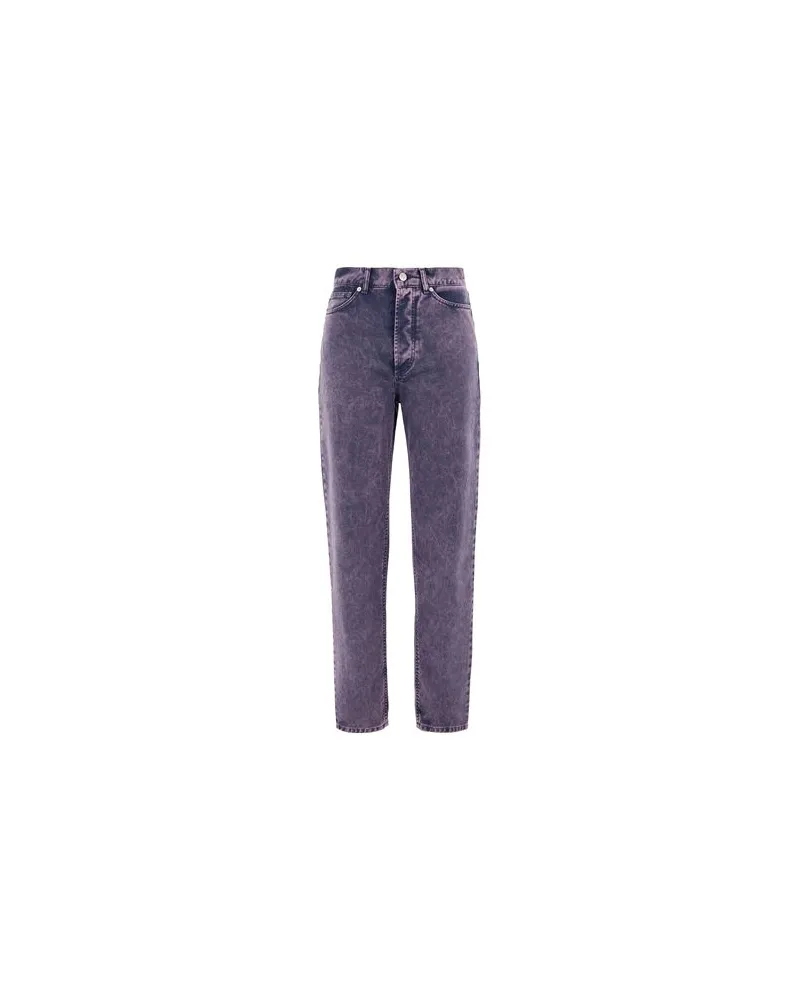 8 by Yoox ORGANIC COTTON CROPPED TAPERED JEAN  - HOSEN & RÖCKE - Jeanshosenauf YOOX.COM Dunkelviolett