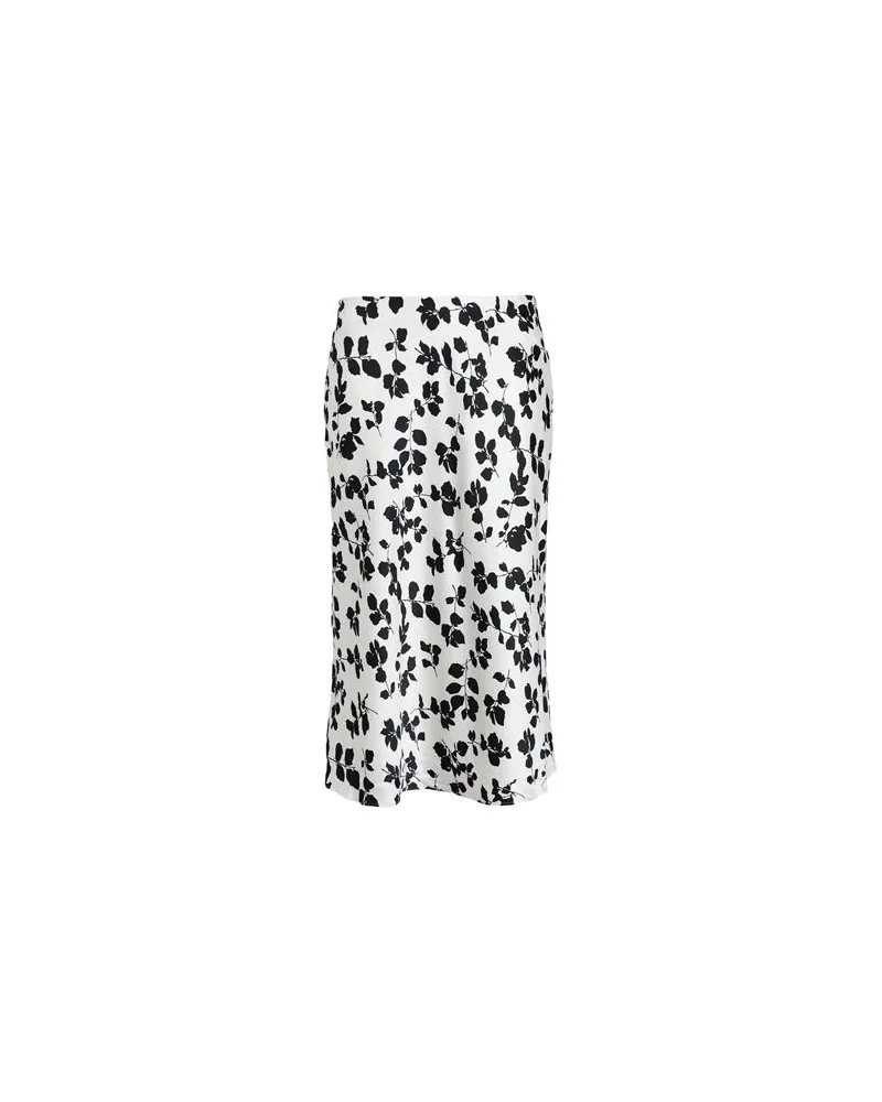 Ralph Lauren LEAF-PRINT CHARMEUSE MIDI SKIRT  - HOSEN & RÖCKE - Midi-Röckeauf YOOX.COM Elfenbein