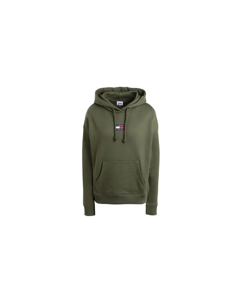 Tommy Hilfiger TJW TOMMY CENTER BADGE HOODIE  - TOPS - Sweatshirtsauf YOOX.COM Militärgrün