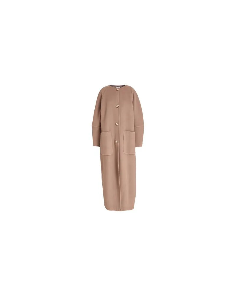 ALYSI CHOCOLAT - JACKEN & MÄNTEL - Mäntelauf YOOX.COM Hellbraun