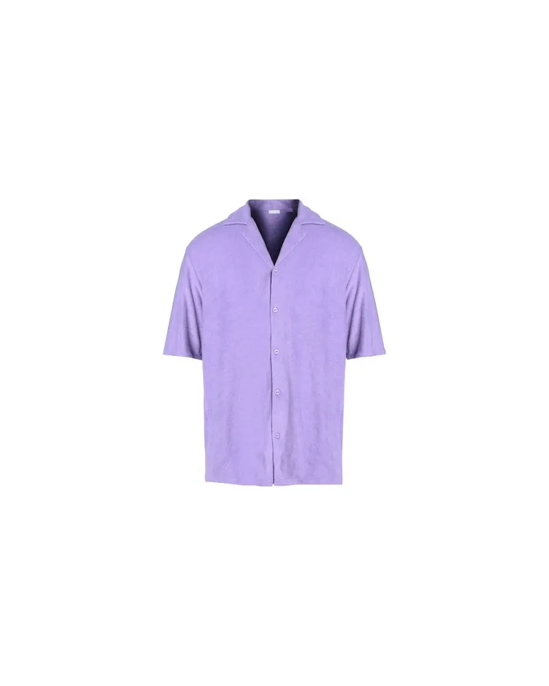 8 by Yoox COTTON TERRYCLOTH SHIRT  - TOPS - Hemdenauf YOOX.COM Violett