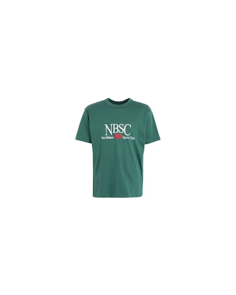 New Balance Athletics Sports Club Cotton Jersey T-Shirt  - TOPS - T-shirtsauf YOOX.COM Grün