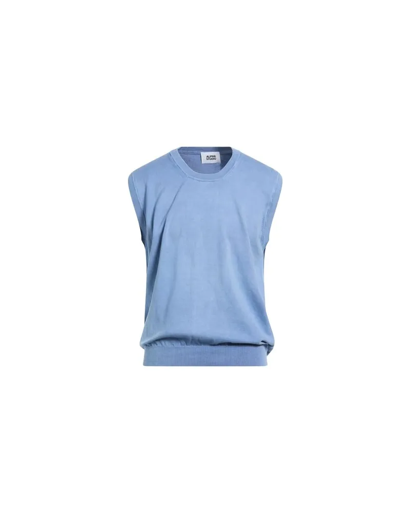 Alpha Studio STRICKWAREN - Pulloverauf YOOX.COM Himmelblau