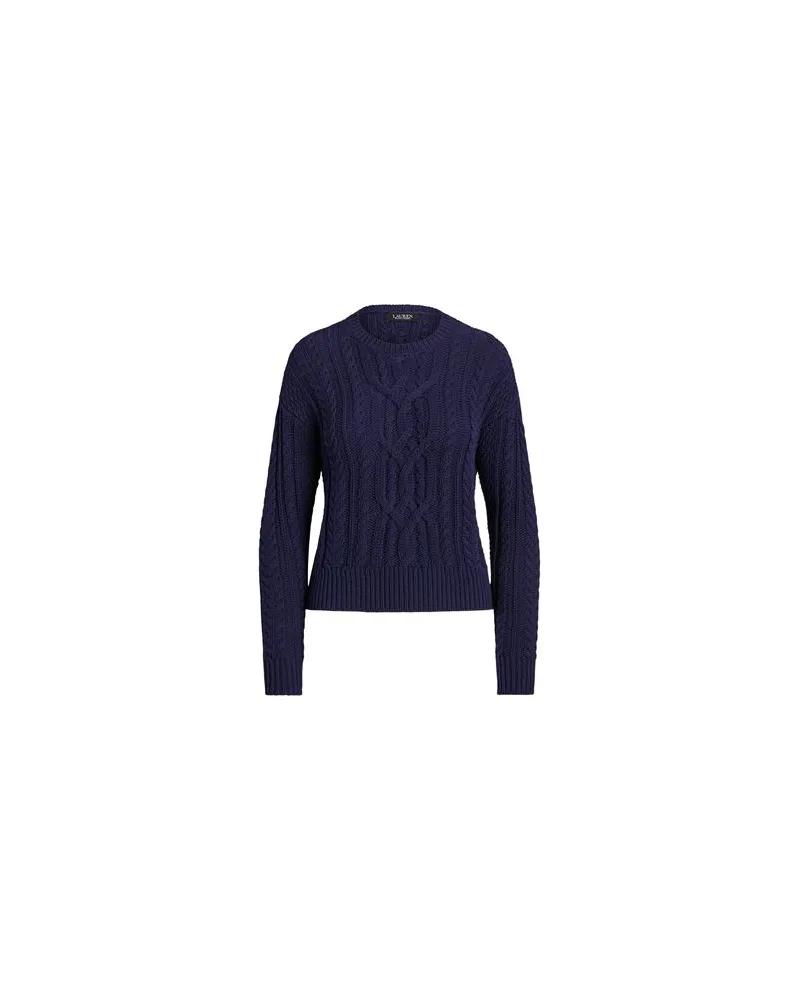 Ralph Lauren CABLE-KNIT COTTON CREWNECK SWEATER  - STRICKWAREN - Pulloverauf YOOX.COM Marineblau