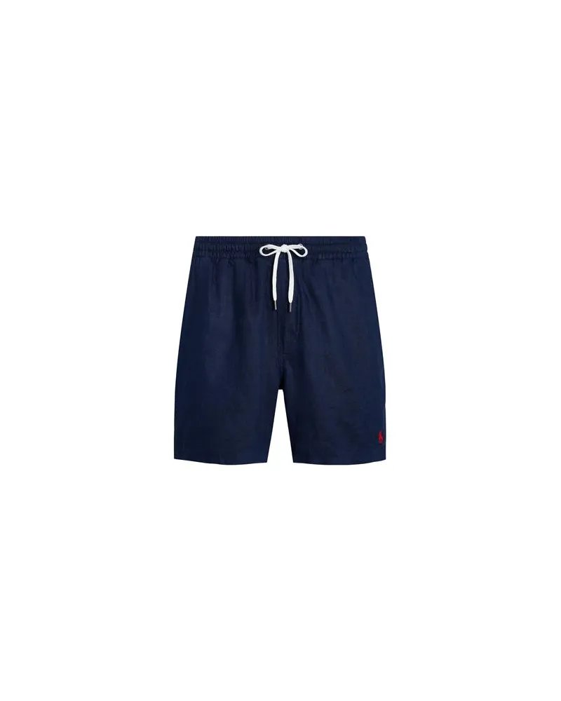 Ralph Lauren 6-INCH CLASSIC FIT PREPSTER POPLIN SHORT  - HOSEN & RÖCKE - Shorts & Bermudashortsauf YOOX.COM Marineblau