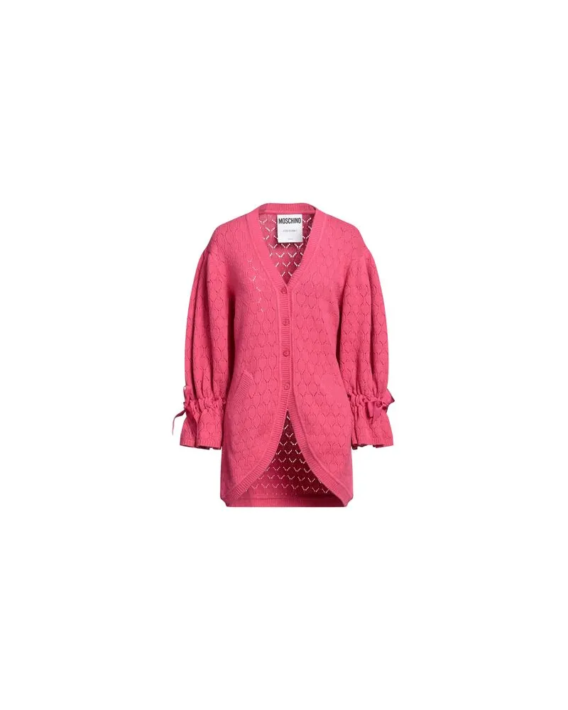Moschino STRICKWAREN - Strickjackenauf YOOX.COM Fuchsia