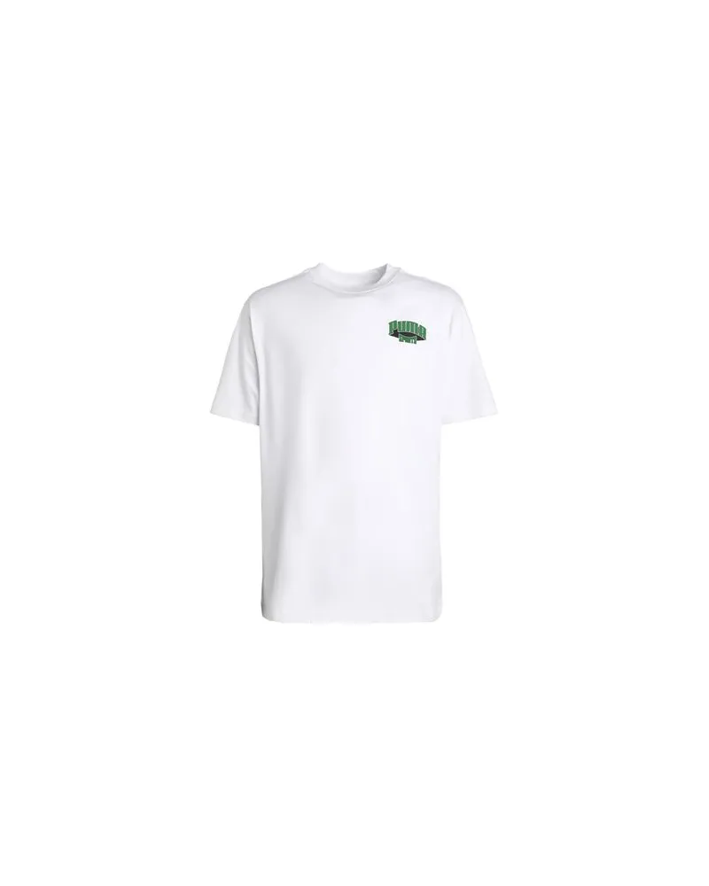 Puma TEAM FOR THE FANBASE Graphic Tee  - PUMA TEAM FOR THE FANBASE Graphic Tee - TOPS - T-shirtsauf YOOX.COM Weiß