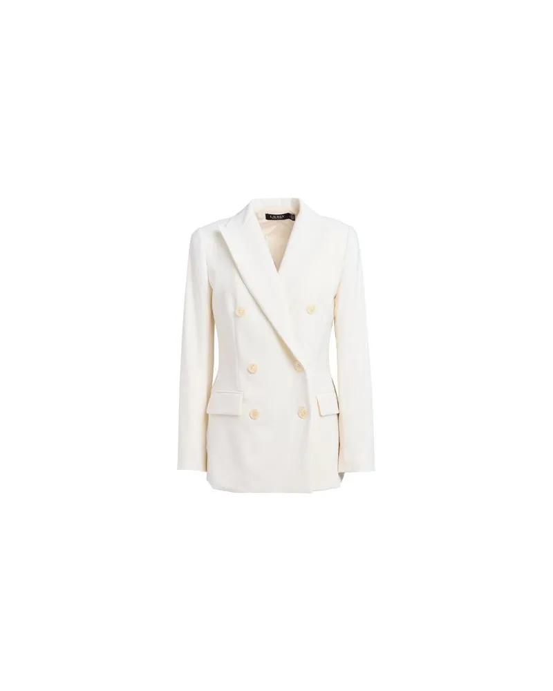 Ralph Lauren DOUBLE-BREASTED WOOL CREPE BLAZER  - ANZÜGE und CO-ORDS - Blazersauf YOOX.COM Elfenbein
