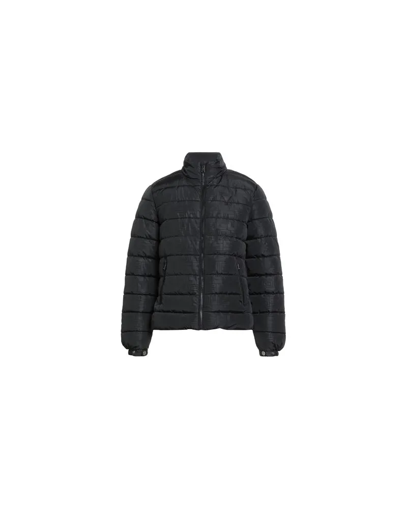 Guess JACKEN & MÄNTEL - Pufferjacken & Daunenjackenauf YOOX.COM Schwarz