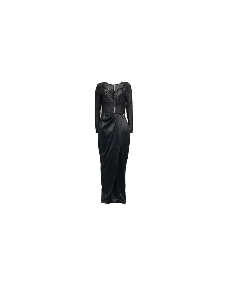 Fracomina KLEIDER - Maxi-Kleiderauf YOOX.COM Schwarz