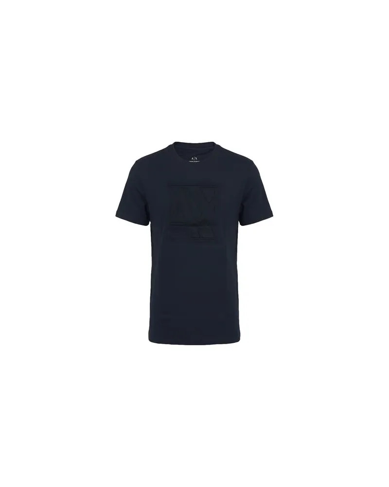 Armani Exchange TOPS - T-shirtsauf YOOX.COM Marineblau