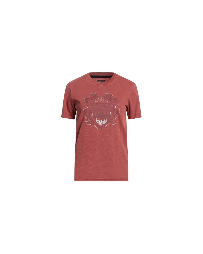 Superdry. TOPS - T-shirtsauf YOOX.COM Ziegelrot