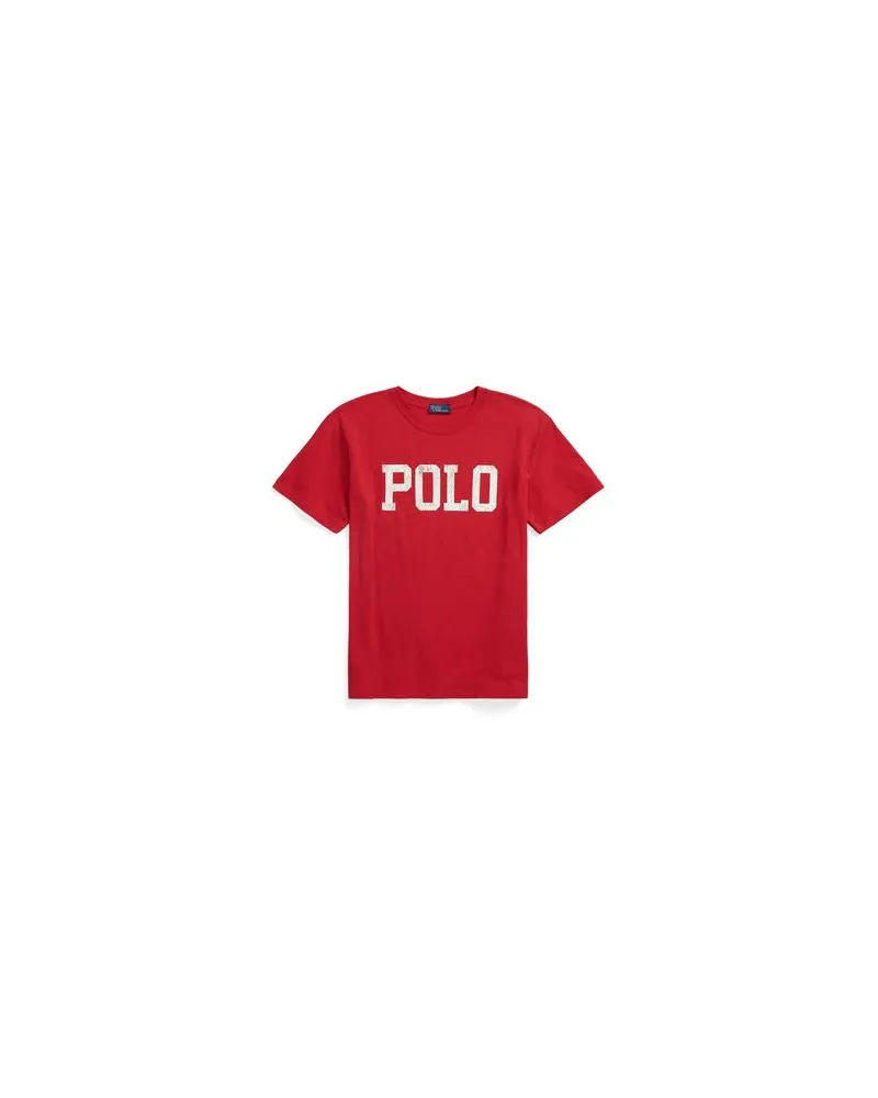 Ralph Lauren LOGO JERSEY CREWNECK TEE  - TOPS - T-shirtsauf YOOX.COM Rot