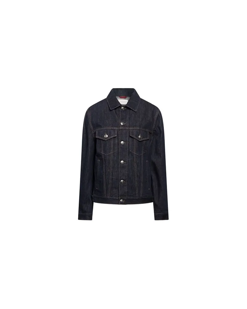 Brunello Cucinelli JACKEN & MÄNTEL - Jeansjacken/Mäntelauf YOOX.COM Blau