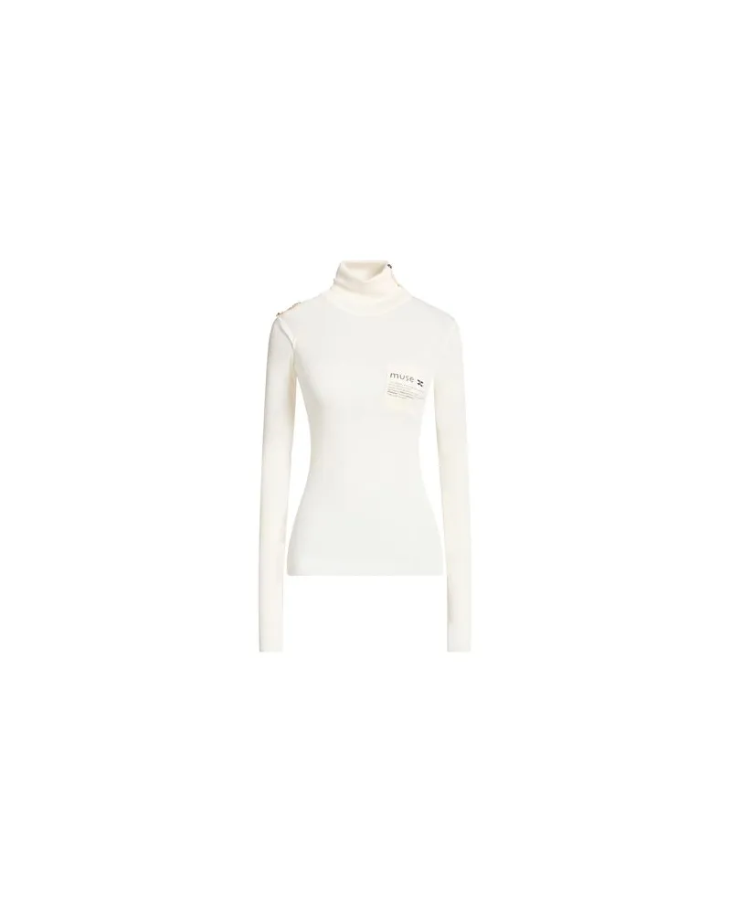 Elisabetta Franchi STRICKWAREN - Rollkragenpulloverauf YOOX.COM Elfenbein