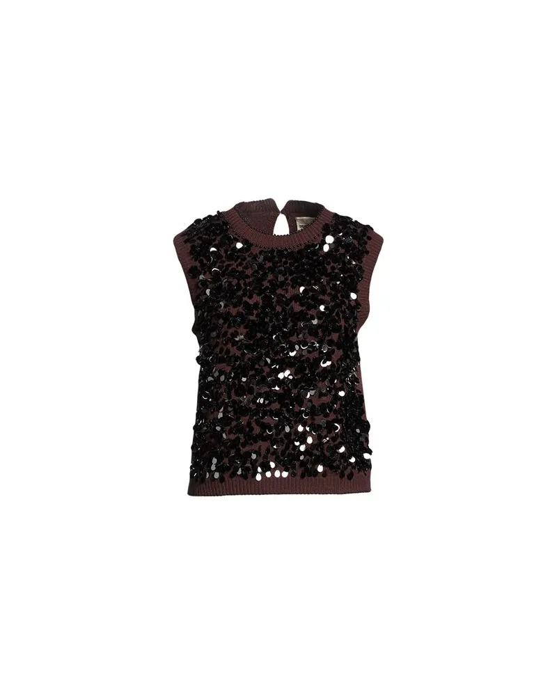 Semicouture STRICKWAREN - Pulloverauf YOOX.COM Dunkelbraun