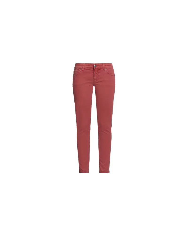 Pinko HOSEN & RÖCKE - Jeanshosenauf YOOX.COM Ziegelrot