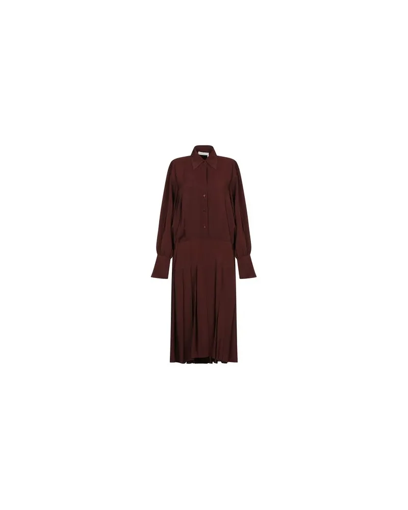 Chloé KLEIDER - Midi-Kleiderauf YOOX.COM Schokobraun