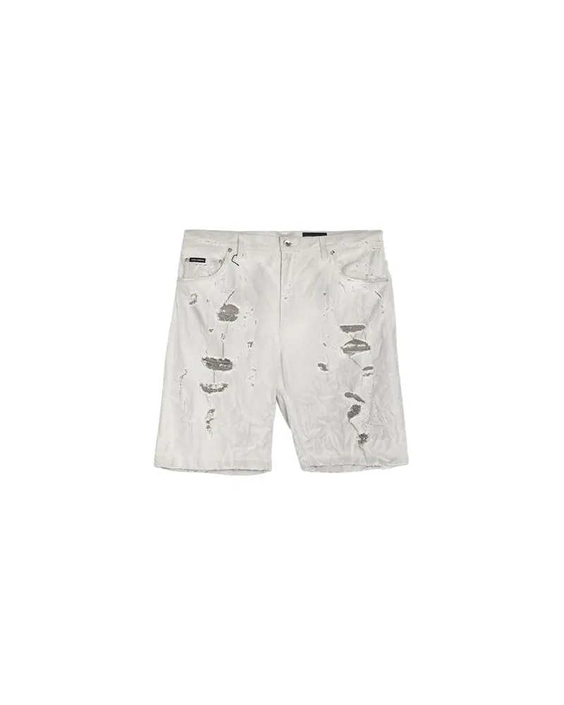 Dolce & Gabbana HOSEN & RÖCKE - Jeansshortsauf YOOX.COM Hellgrau