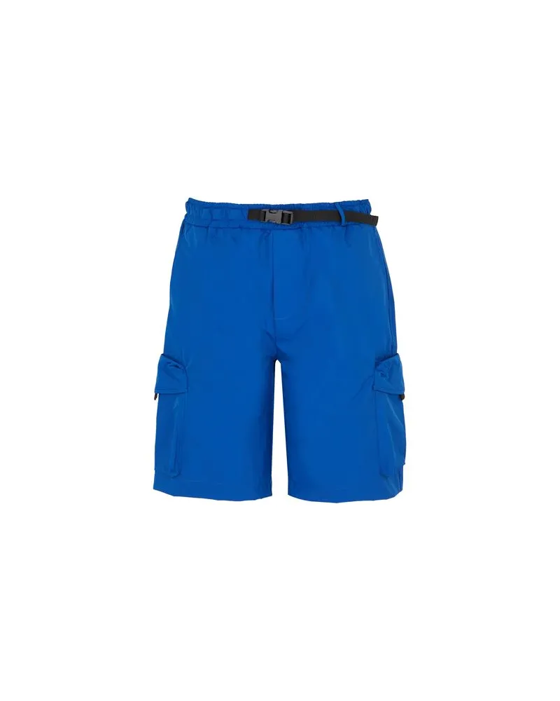 8 by Yoox NYLON BLEND BUCKLE-WAISTBAND CARGO SHORT - HOSEN & RÖCKE - Shorts & Bermudashortsauf YOOX.COM Blau