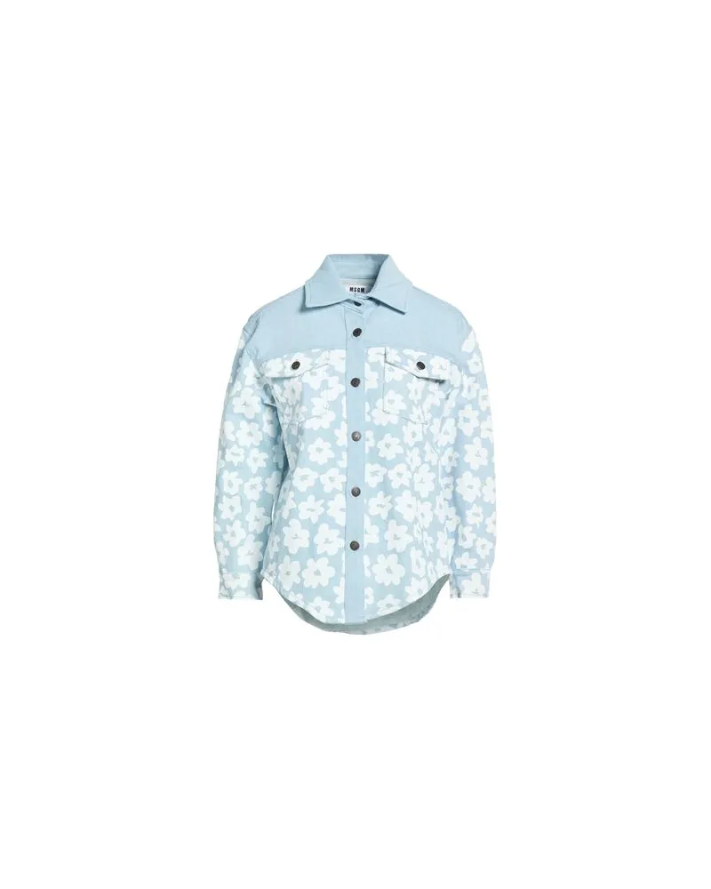 MSGM TOPS - Jeanshemdenauf YOOX.COM Blau