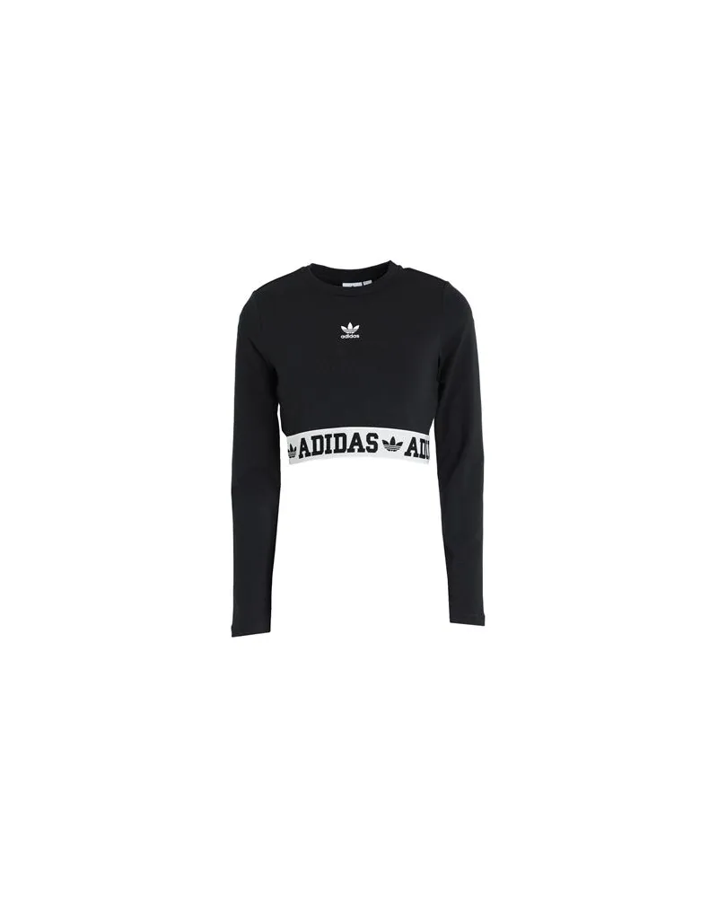 adidas SLIM LS TEE  - SLIM LS TEE - TOPS - Topsauf YOOX.COM Schwarz