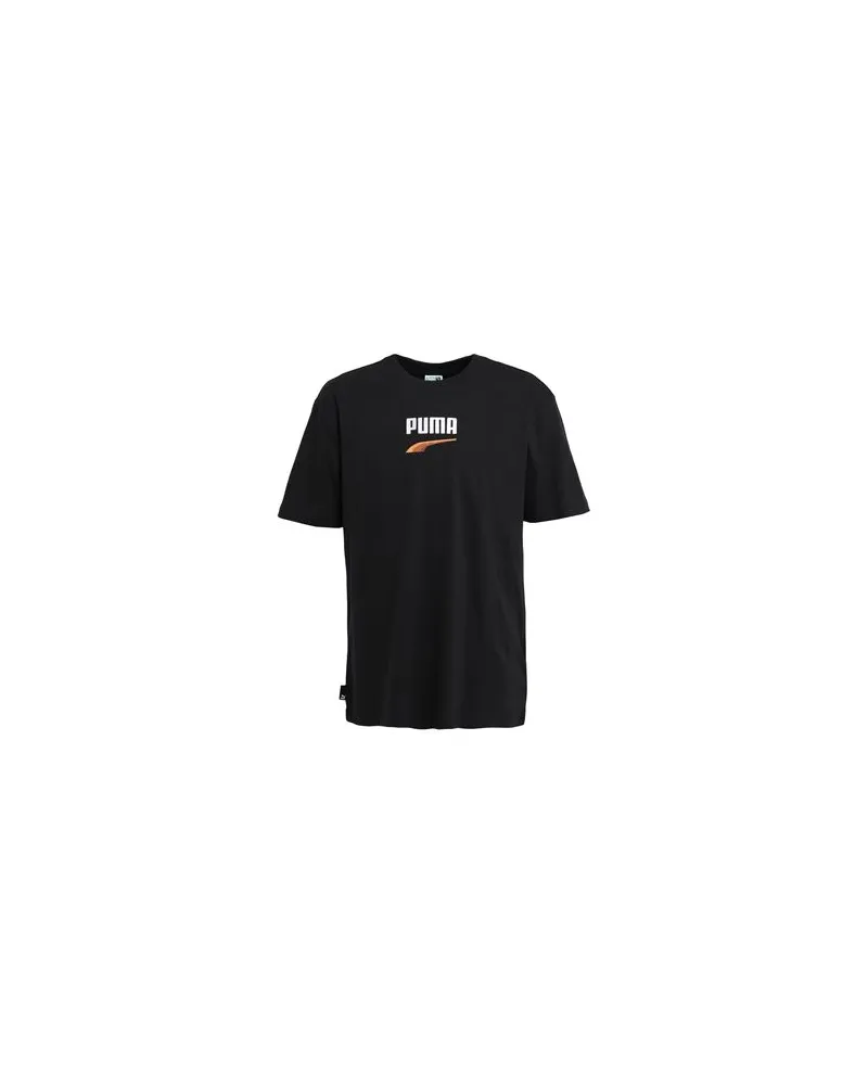 Puma DOWNTOWN Logo Tee  - TOPS - T-shirtsauf YOOX.COM Schwarz