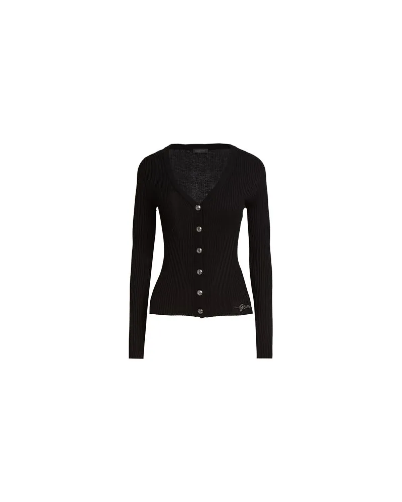 Guess STRICKWAREN - Strickjackenauf YOOX.COM Schwarz