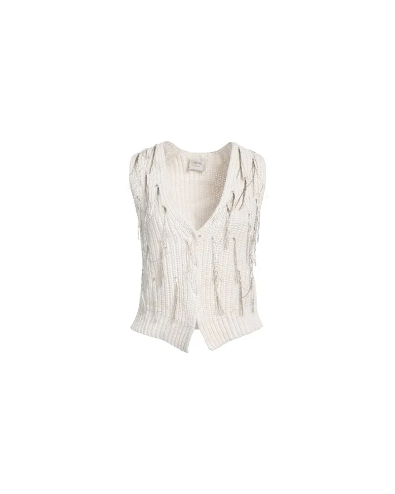 ALYSI STRICKWAREN - Strickjackenauf YOOX.COM Cremeweiß