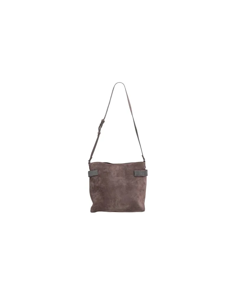 Brunello Cucinelli TASCHEN - Schultertaschenauf YOOX.COM Dunkelbraun