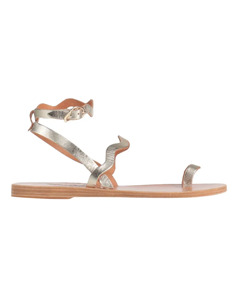 Ancient Greek Sandals Zehentrenner Platin